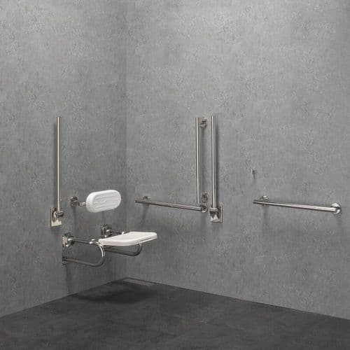 Designer DOC M / DDA Disabled Shower Pack - Polished Stainless Steel