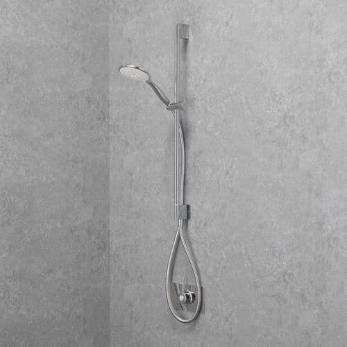 Designer TMV3 Thermostatic Shower Valve & Adjustable Shower Head - Polished Stainless Steel