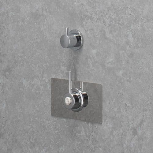 Designer TMV3 Thermostatic Shower Valve & Diverter - Polished Stainless Steel