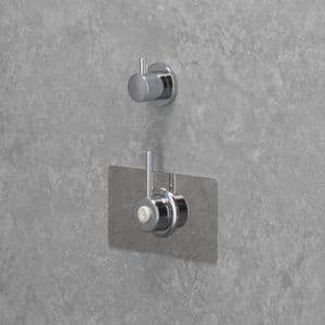 Designer TMV3 Thermostatic Shower Valve & Fixed/Adj Shower Head - Polished Stainless Steel