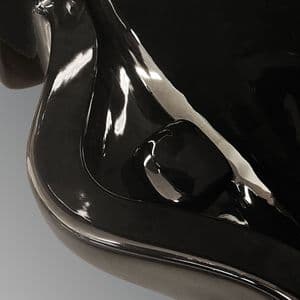 Black Ceramic Urinal - Florida By Healey & Lord