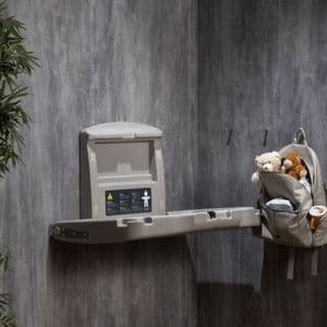 Healey & Lord HL7640 wall mounted short projection landscape baby change unit