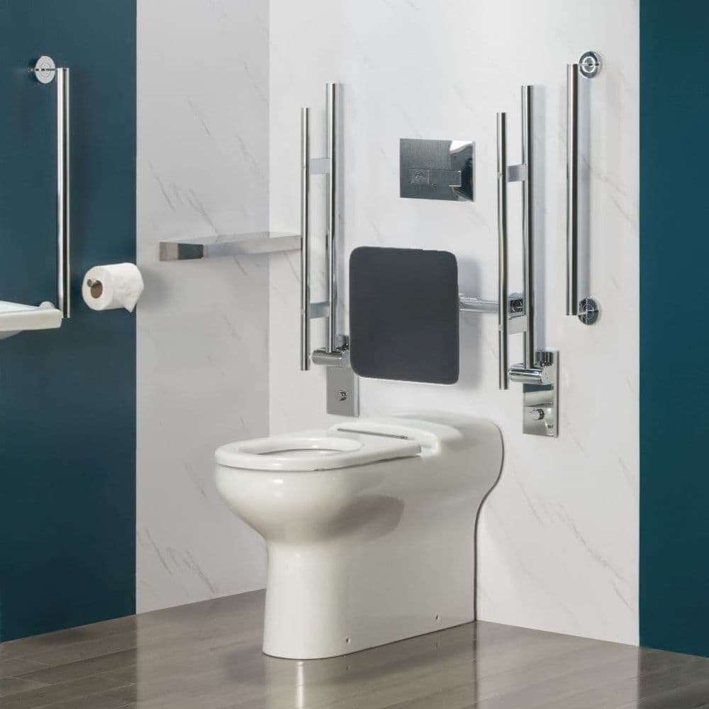 Hotel & Care Removable Back-to-wall WC Set Chrome