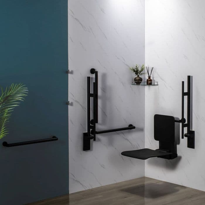 Hotel & Care Removable DDA Collection Changing Room Pack in Matt Black