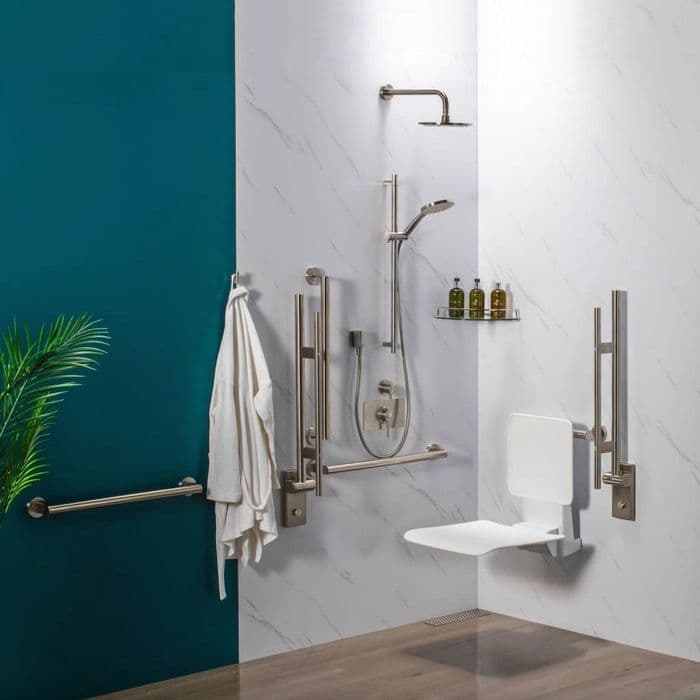 Hotel & Care Removable DDA Collection Shower Pack in Brushed Stainless ...