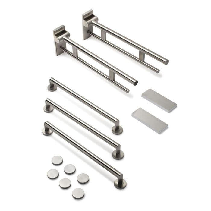 Hotel & Care Removable DDA Collection Shower Rail Pack in Brushed ...