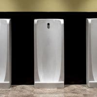 Niagara Back Inlet Urinal - White, Matt Black finish