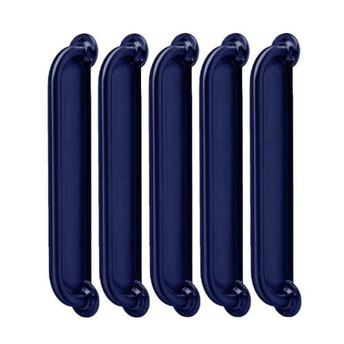 Ligature Resistant Disabled Toilet Grab Rail Kit - Blue