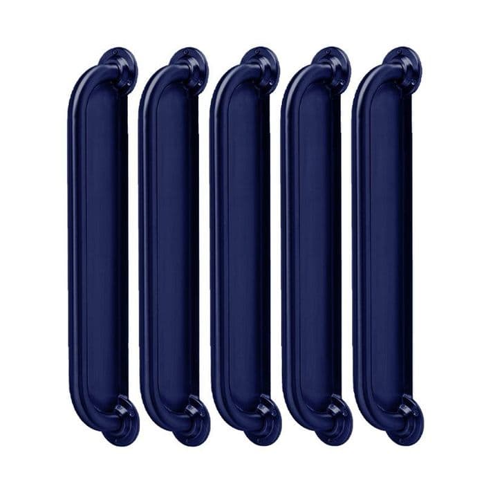 Ligature Resistant Disabled Toilet Grab Rail Kit - Blue