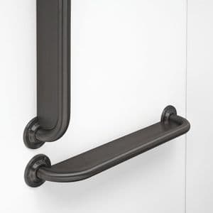 Ligature Resistant Disabled Toilet Grab Rail Kit - Grey