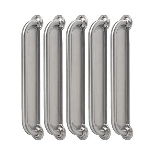 Ligature Resistant Disabled Toilet Grab Rail Kit - Stainless Steel