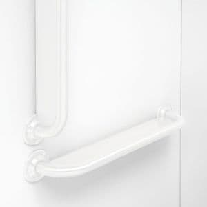 Ligature Resistant Disabled Toilet Grab Rail Kit - White