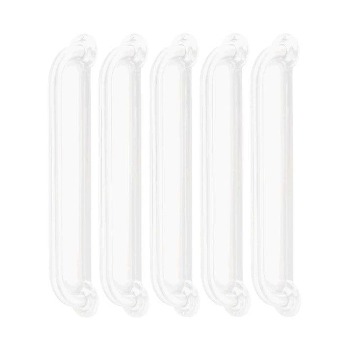 Ligature Resistant Disabled Toilet Grab Rail Kit - White