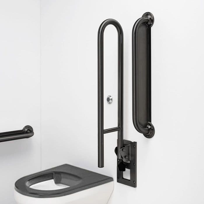 Ligature Resistant Disabled Toilet Grab Rail Kit with Removable Swing ...