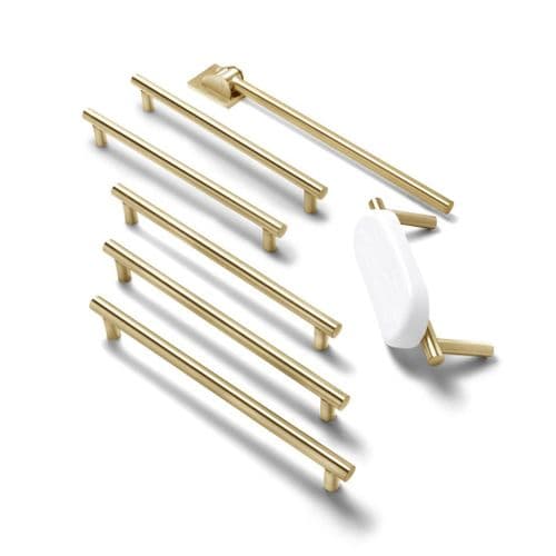 Luxury Disabled Roseless Toilet Grab Rail Kit with Back Rest in Brushed Brass, White Cushion