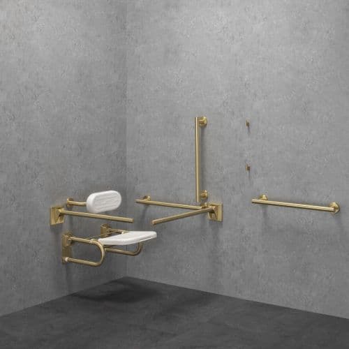 LUXURY DOC M DISABLED CHANGING ROOM PACK- BRUSHED BRASS
