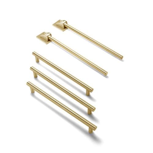 Luxury Roseless Shower Grab Rail Kit in Brushed Brass