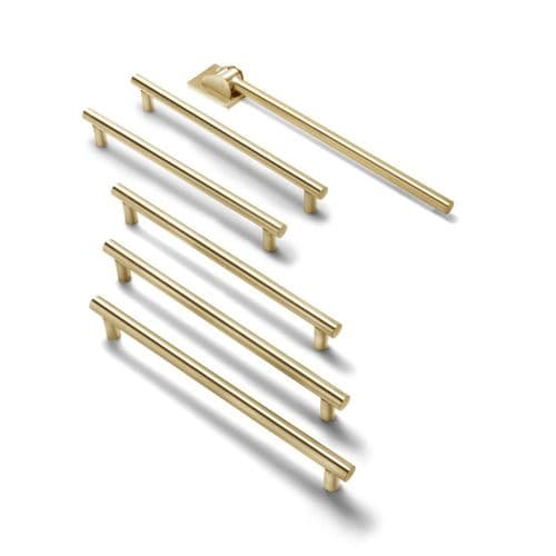 Luxury Roseless Toilet Grab Rail Kit in Brushed Brass