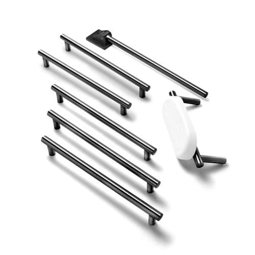 Metro Disabled Roseless Toilet Grab Rail Kit with Back Rest in Gunmetal, White Cushion