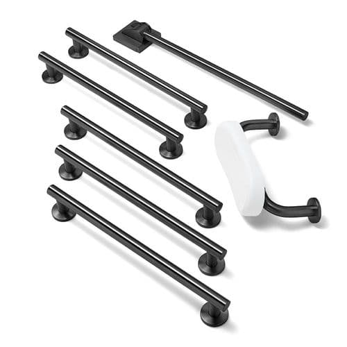 Metro Disabled Toilet Grab Rail Kit with Back Rest