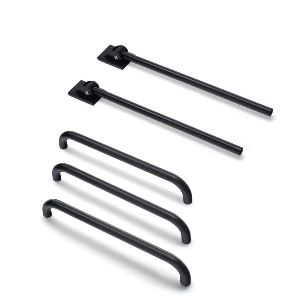 Minimalist Deluxe Disabled Shower Grab Rail Kit in Matt Black