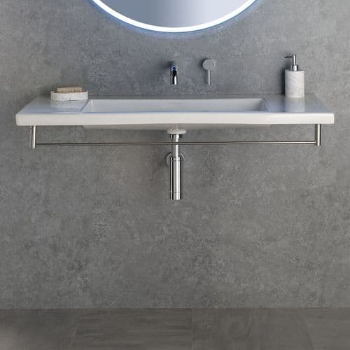 Modern 1000mm Wash Basin with Towel Rail