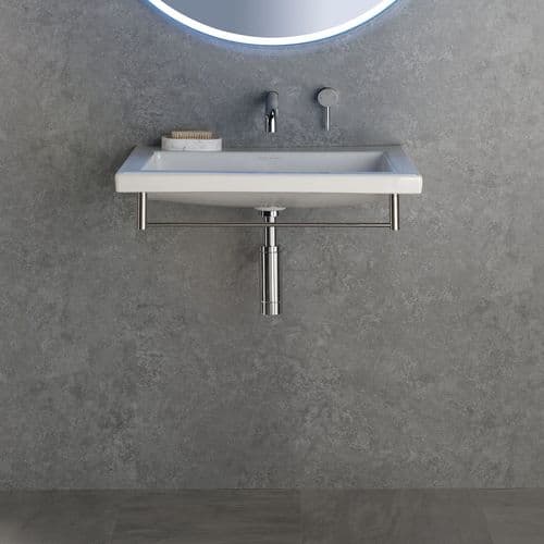Modern 600mm Wash Basin with Towel Rail