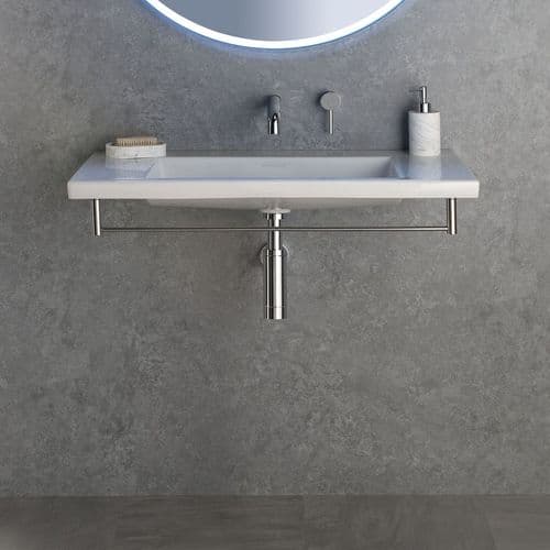 Modern 800mm Wash Basin with Towel Rail