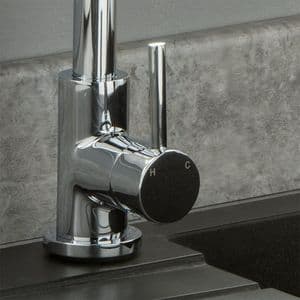 Healey & Lord Modern Collection Deck-Mounted Monobloc Gooseneck Kitchen Mixer Tap with 360 Swivel Spout
