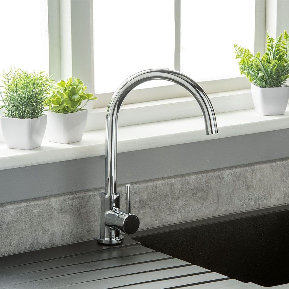 Healey & Lord Modern Collection DeckMounted Monobloc Gooseneck Kitchen