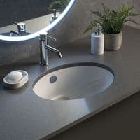 Modern Oval Undermount Basin, Large