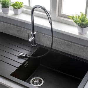 Healey & Lord Modern Collection Deck-Mounted Monobloc Kitchen Mixer Tap with Pull-Out Nozzle