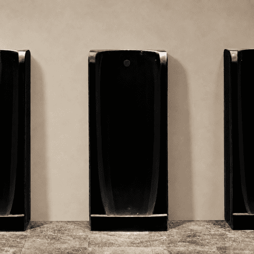 Niagara Back Inlet Urinal - Black, Matt Black finish