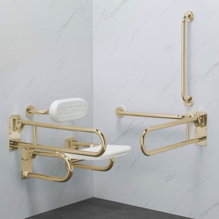 Classic DOC M / DDA Disabled Shower Pack - Polished Brass