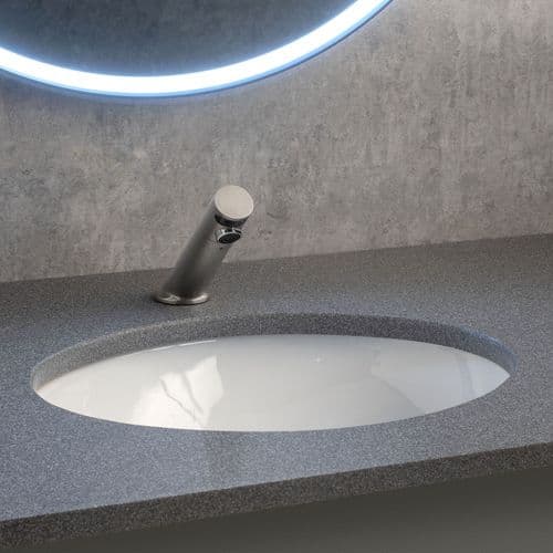 Washroom Oval Undermount Basin, Large, with No-Touch Tap