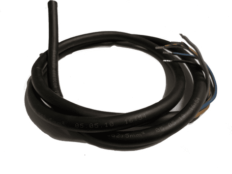 5 Core 4 mm² Mains Power Cable, Black CPE Sheath, 36 A 450 V, 750 V, H07RN-