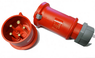 Plug CEE straight 5-pole contacts 3P+N+E max. 32A