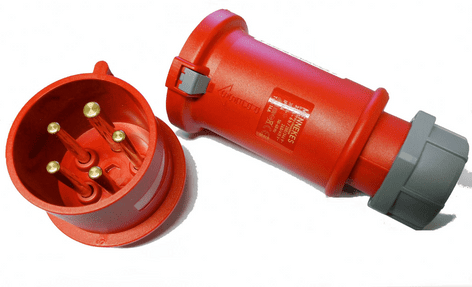 Plug CEE straight 5-pole contacts 3P+N+E max. 32A