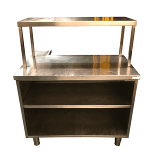 Stainless steel 2tier table 106cm x 60cm x 127cm