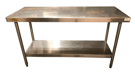 Stainless steel table 150cm x 60cm x 85cm