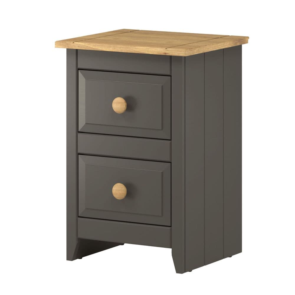 Capri 2 drawer petite bedside table