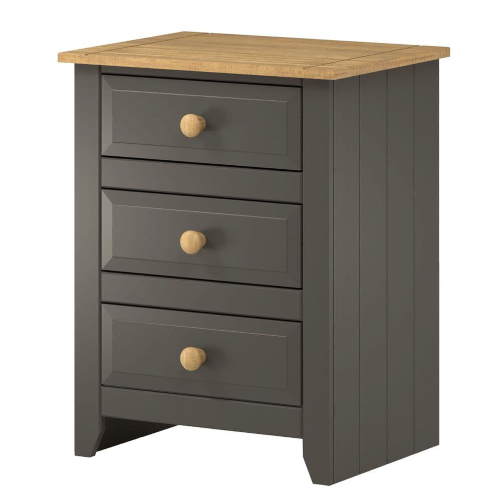 Capri 3 drawer bedside cabinet