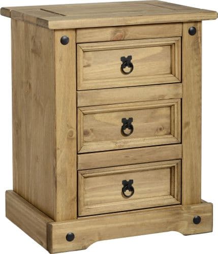 Corin 3 Drawer Bedside Chest