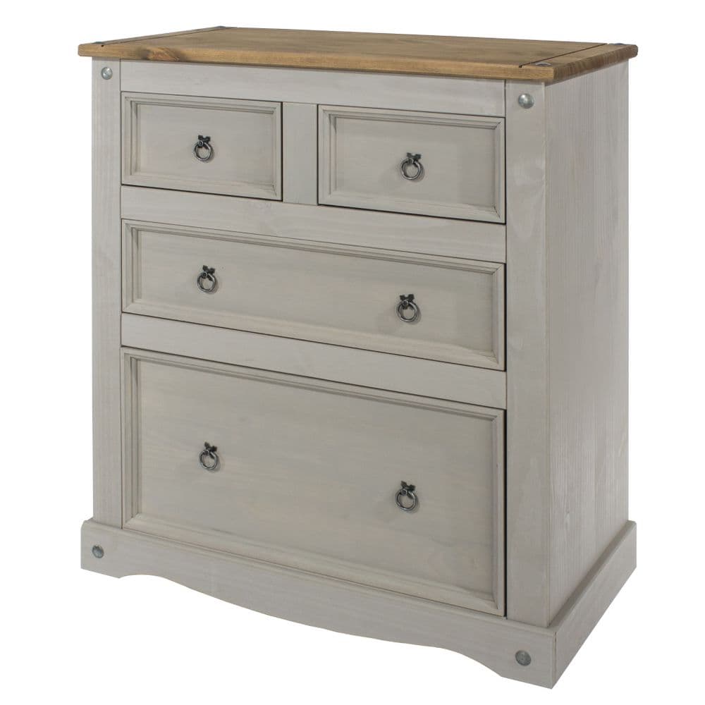 Corin 4 Drawer Chest of Drawers, Dark Grey