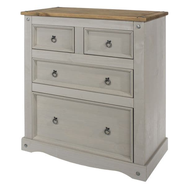 Corin 4 Drawer Chest of Drawers, Dark Grey