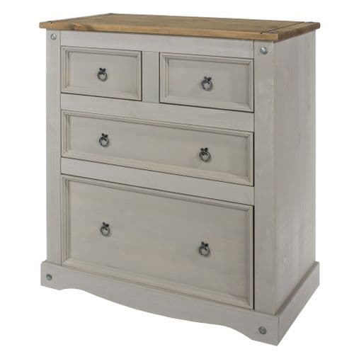 Corin 4 Drawer Chest of Drawers, Dark Grey