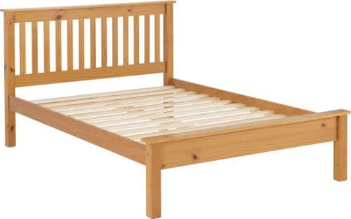 Doyle Double Bed Pine Low