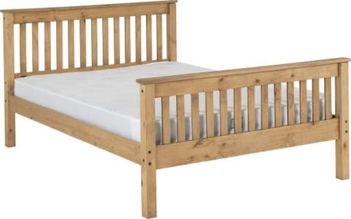 Doyle King Size Bed High Distressed
