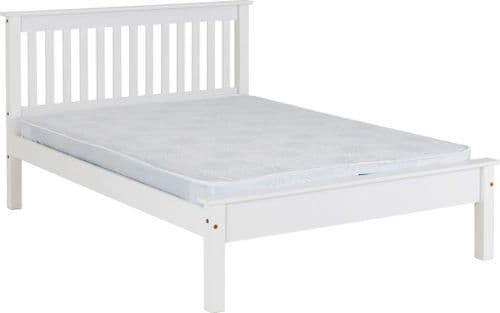 Doyle King Size Bed Low White