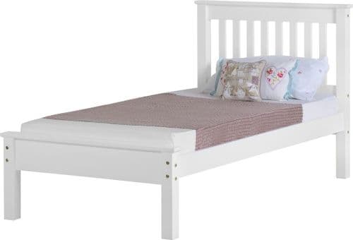 Doyle Single Bed White Low Foot